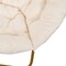 Flash Furniture Gwen 38" Oversize Portable Faux Fur Folding Saucer Moon Chair for Dorm and Bedroom, Ivory Sherpa/Soft Gold Frame FV-FMC-025-IV-SGD-GG - alternate 7